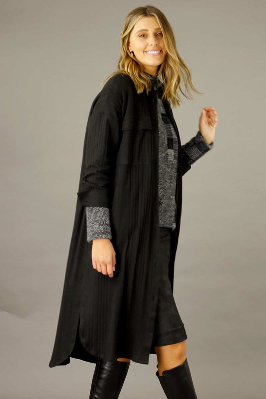 Black Rib Lifestyle Shacket