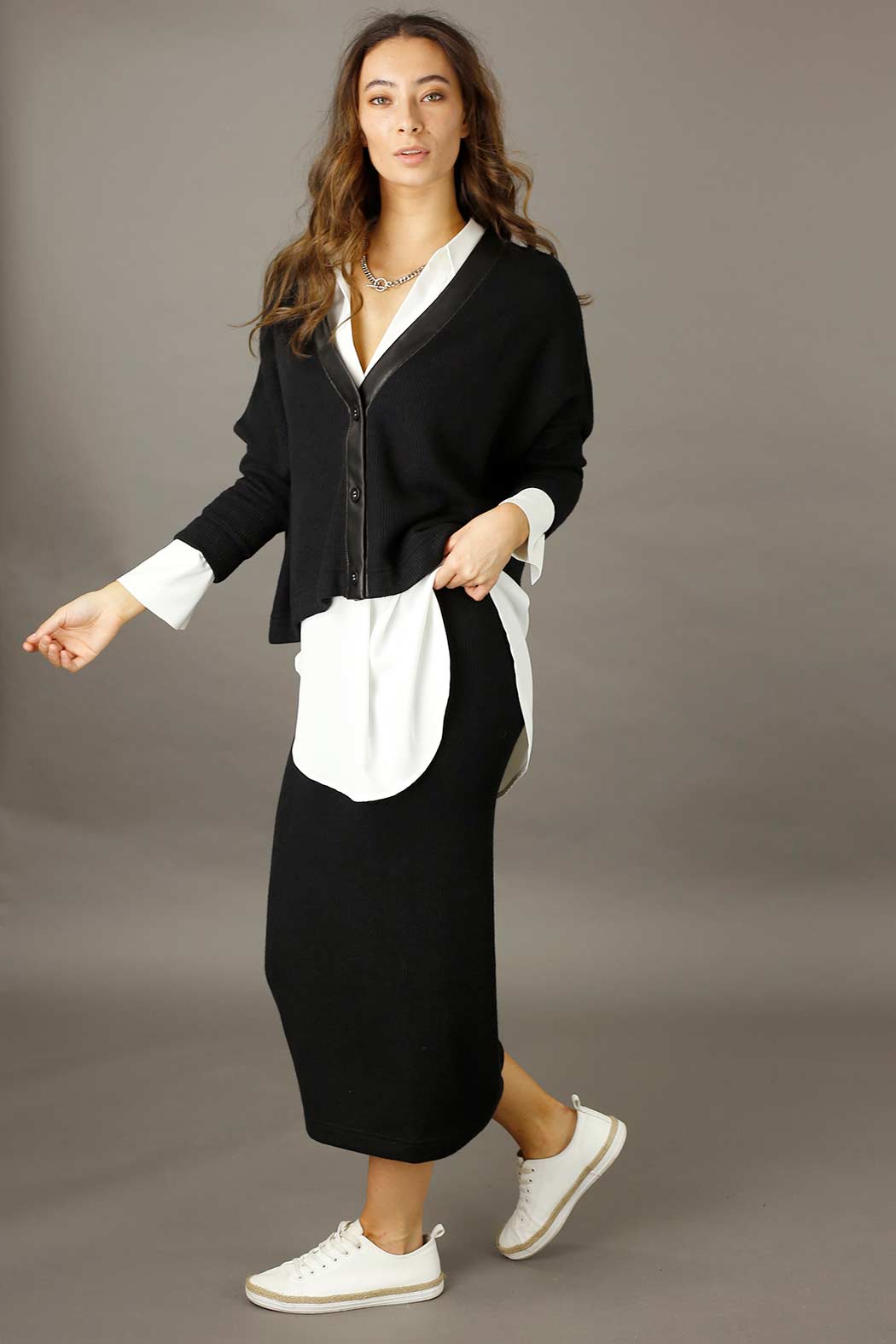 Black Rib Lexi Cardigan - SALE