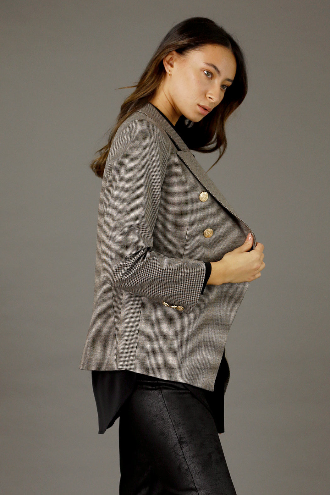 Brown Check Sisca Blazer