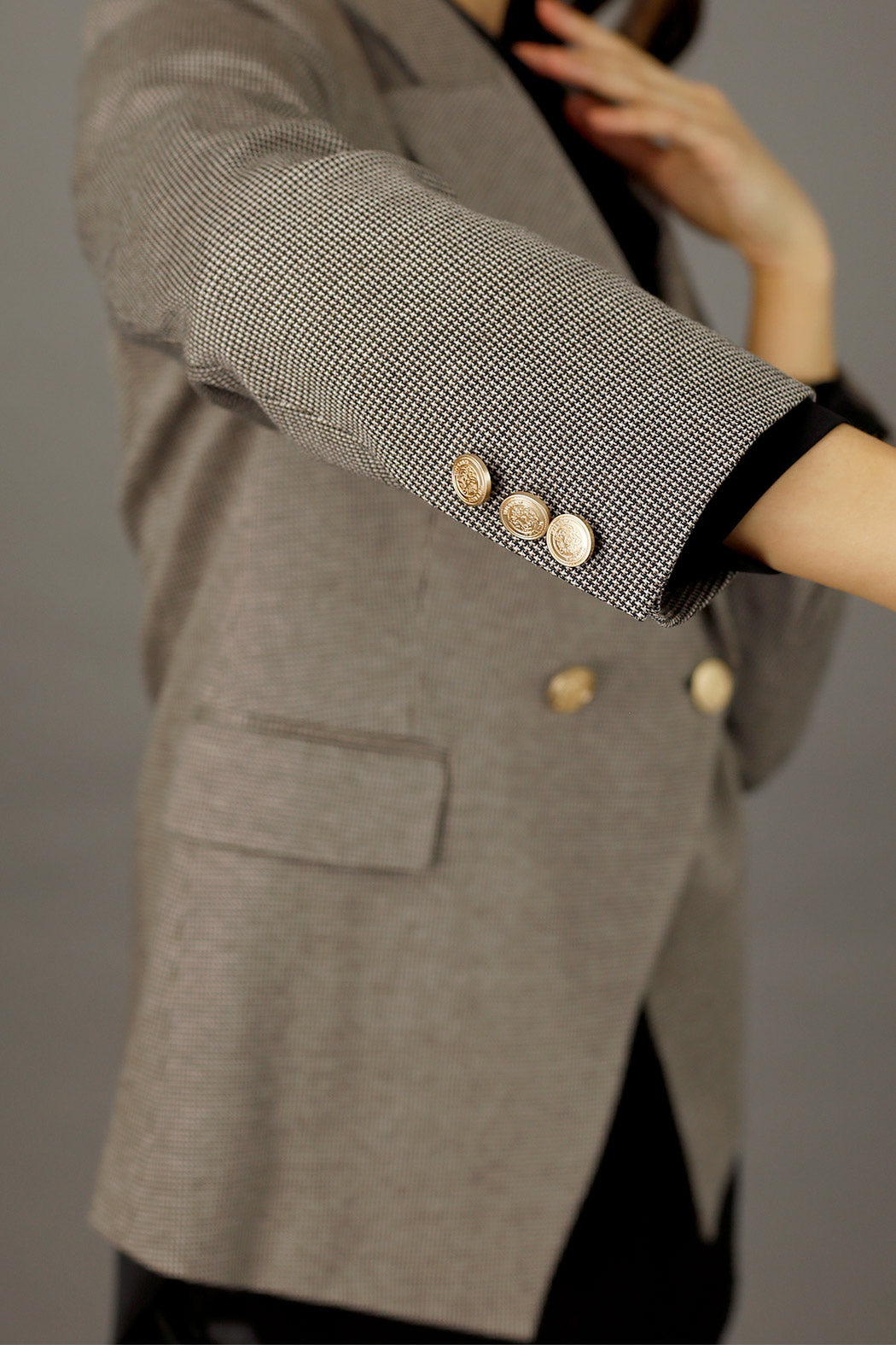 Brown Check Sisca Blazer