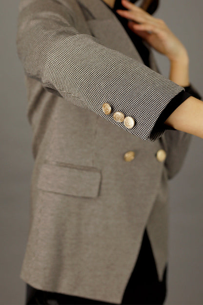 Brown Check Sisca Blazer