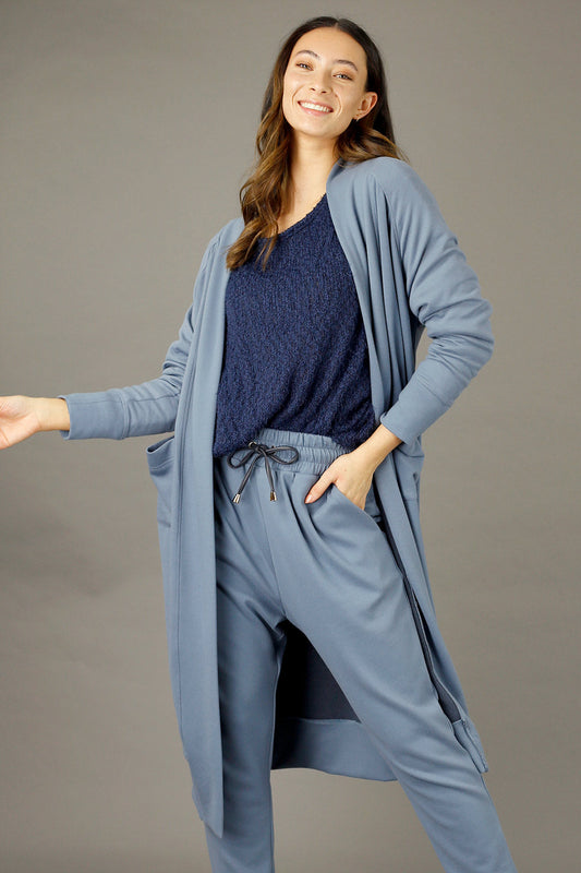 Blue Snug Raglan Cardigan