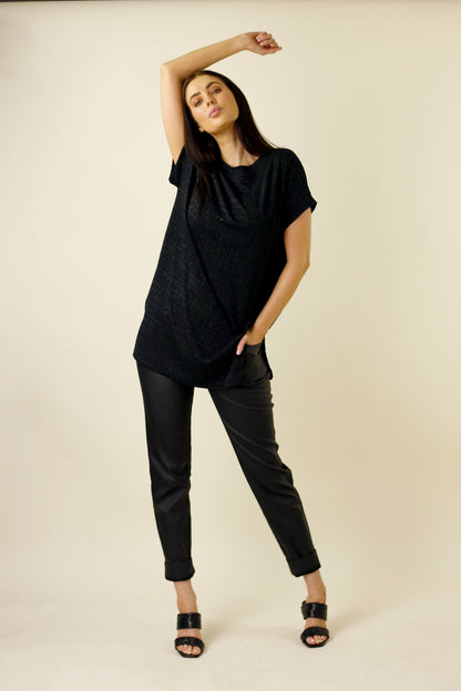 Black Lurex Twinkle Vest - SALE