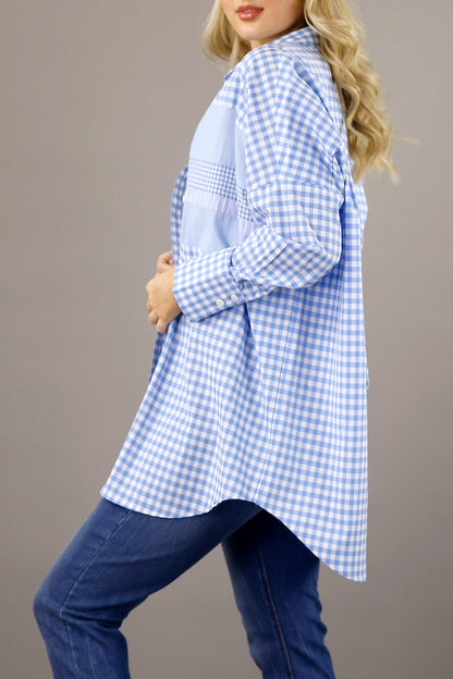 Blue Nano Panel Shirt - SALE