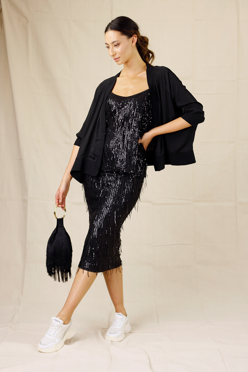 Black Allure Sequin Skirt - SALE