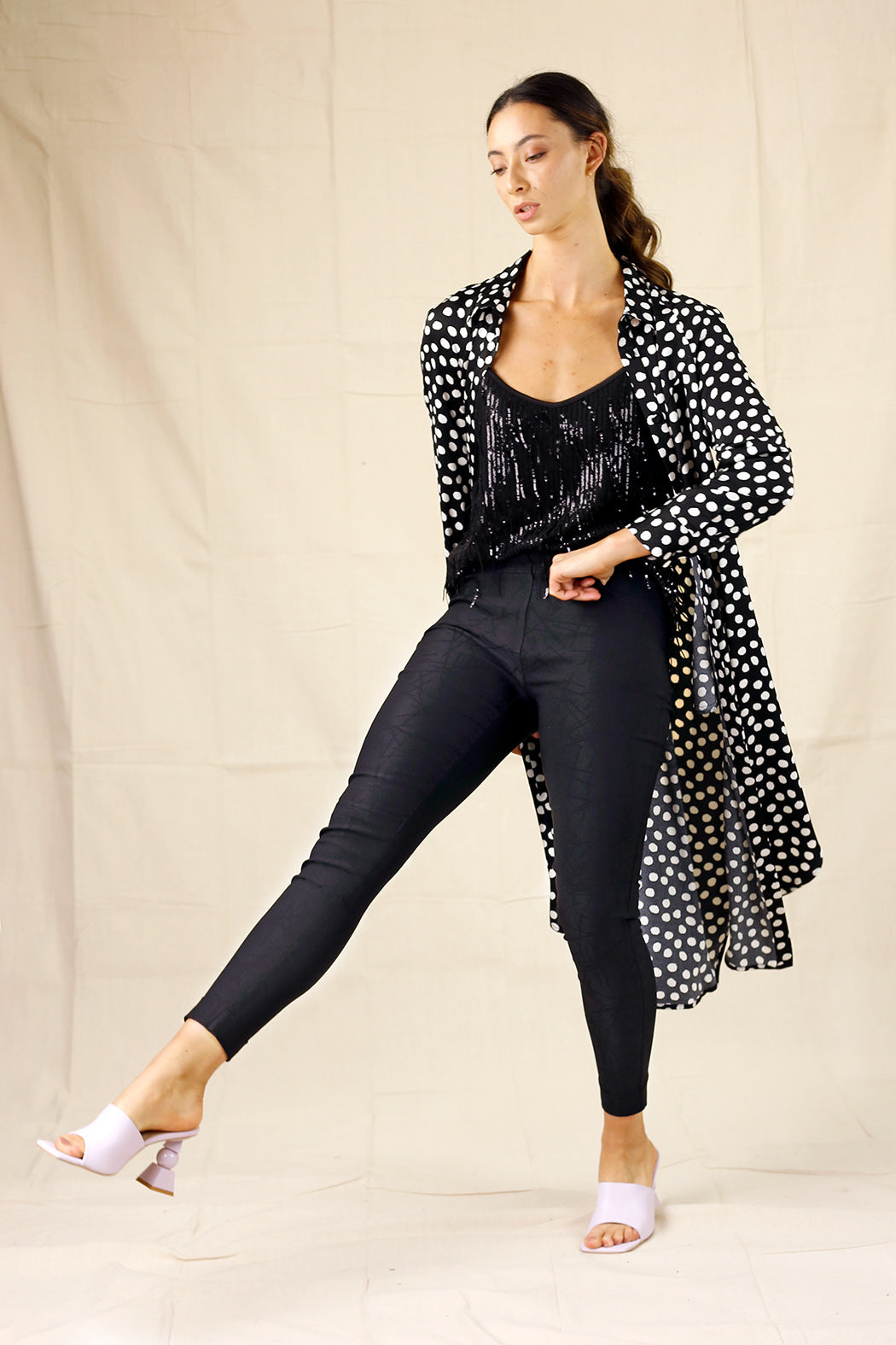 Black Line Bengaline Stitch Pant - SALE