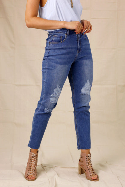 Chambray Harper Straight Jean - SALE