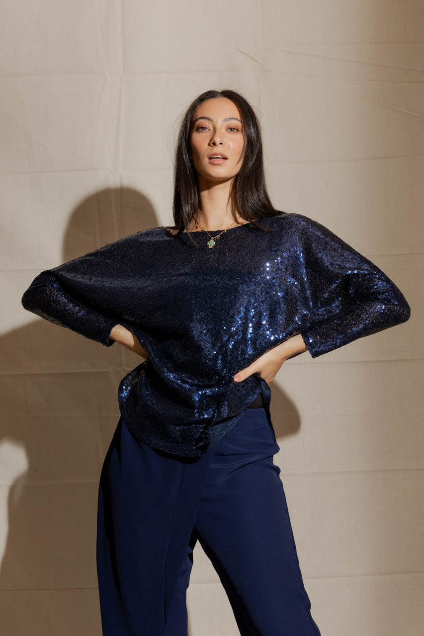 Blue Sequin Overtop