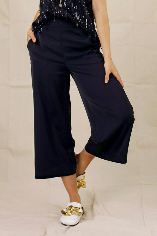 Black Soft Touch Crown Culotte - SALE