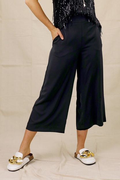Black Soft Touch Crown Culotte - SALE