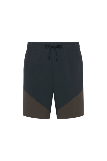 Contrast Panel Refine Short | Black/Espresso