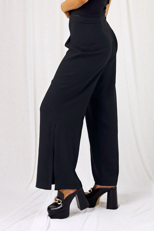 Black Nova Wide Leg Pant - SALE