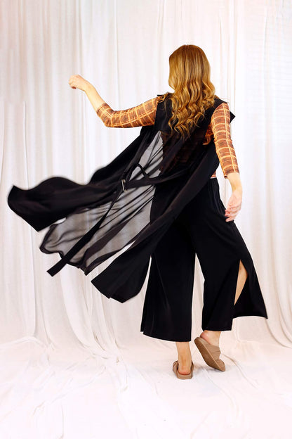 Black Trench Vest - SALE