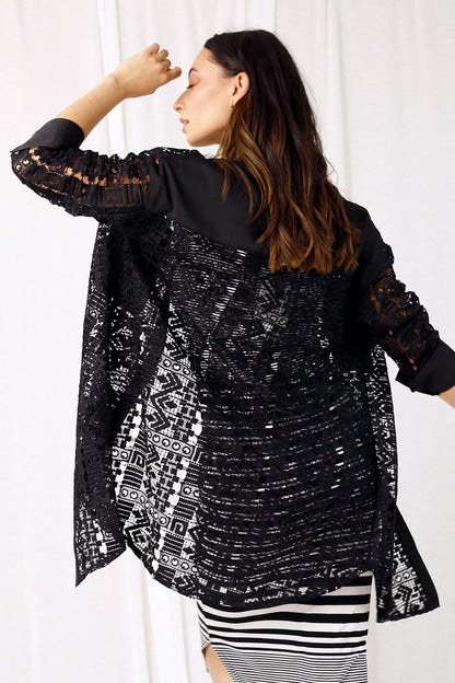 Black Lace Shacket - SALE