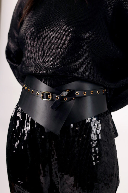 Black Wrap Belt - FINAL SALE