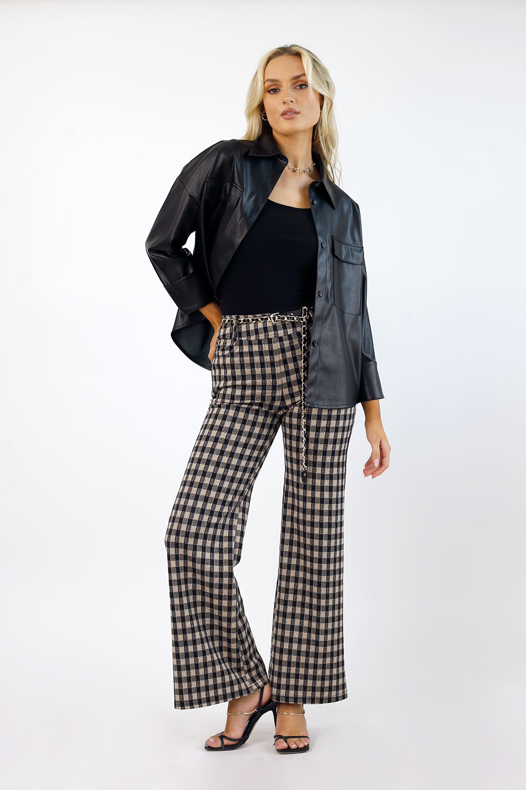 Black Vegan Leather Crop Jacket - FINAL SALE