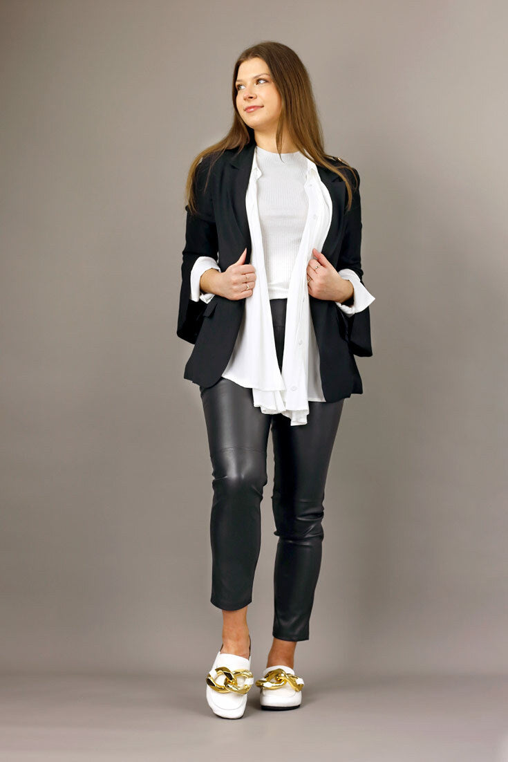 Black Vegan Leather Pant - SALE