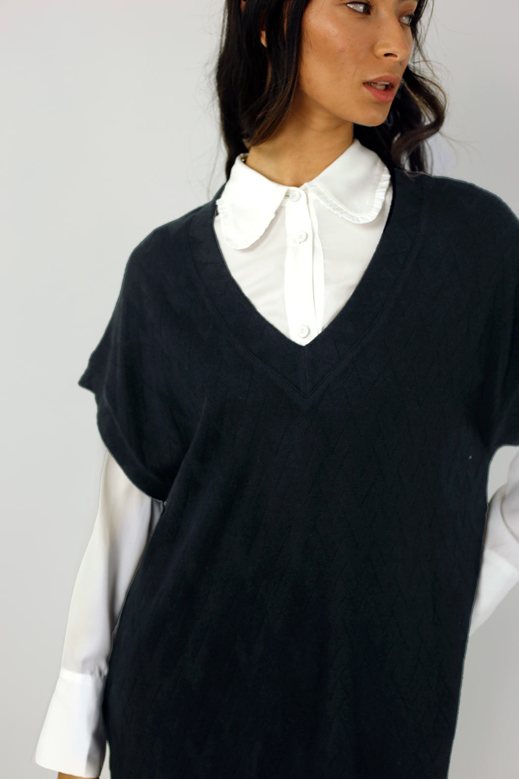 Black Woolly Vest - FINAL SALE