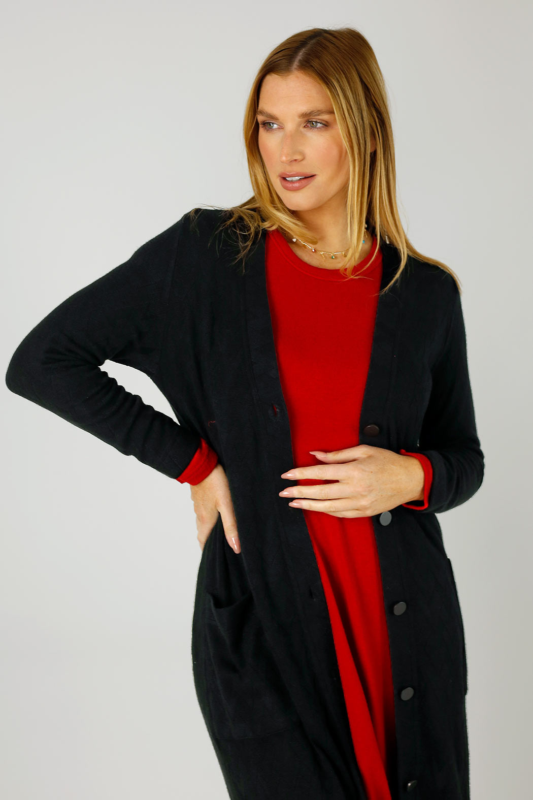Black Luxury Sleek Cardi - FINAL SALE