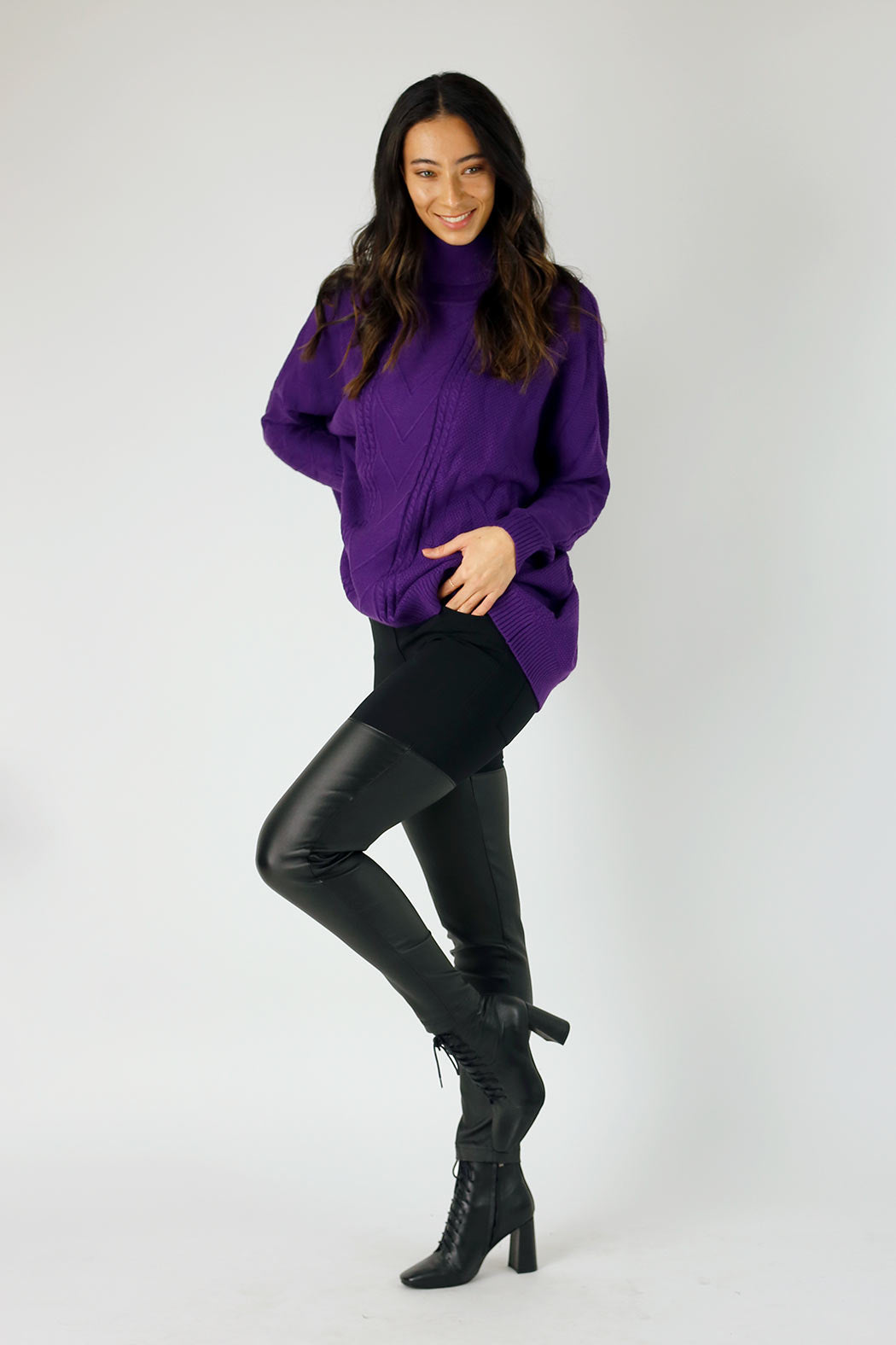 Black Over The Knee Pant - FINAL SALE