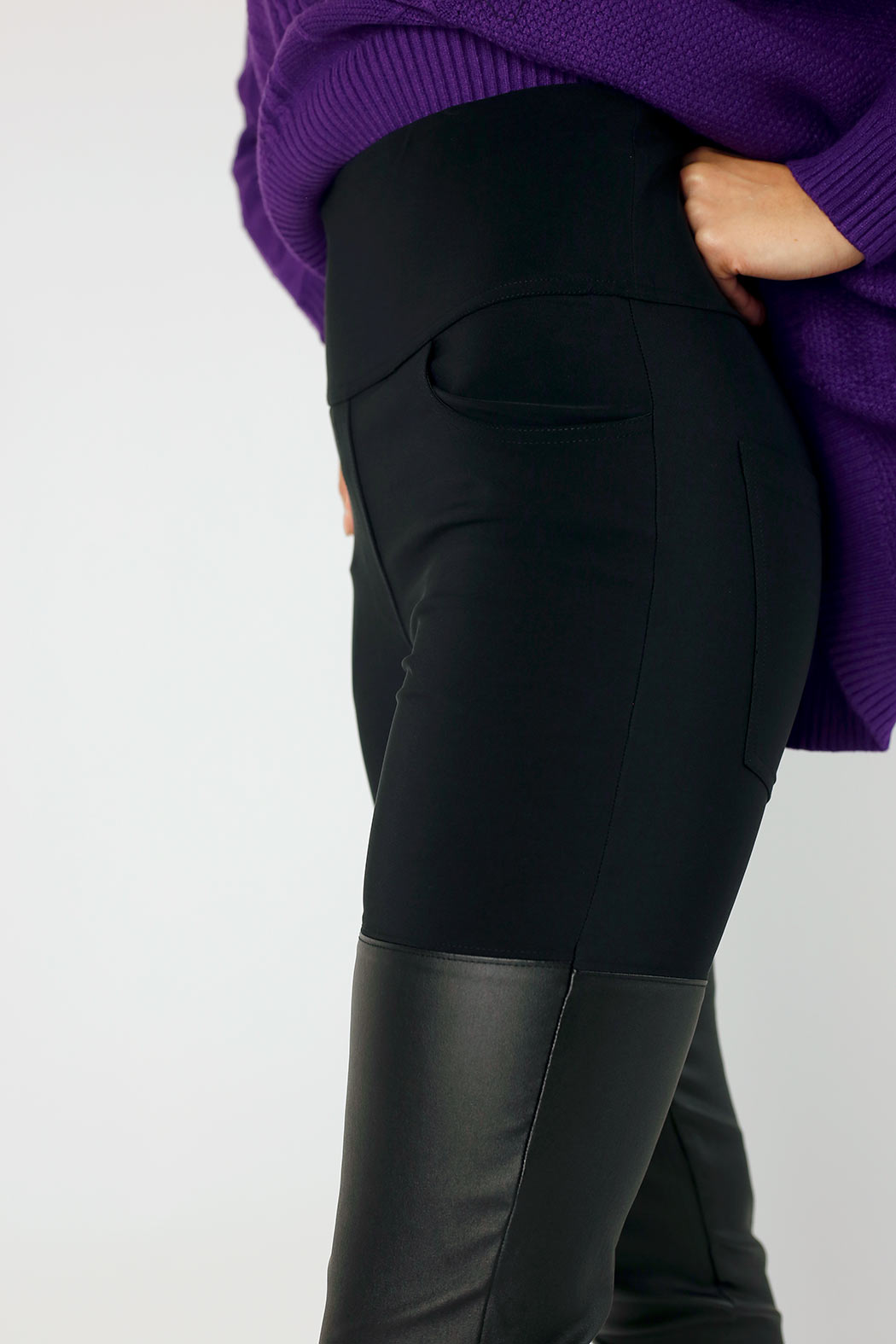 Black Over The Knee Pant - FINAL SALE
