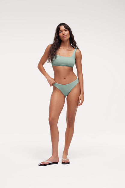Low Waist Bikini Bottom | Crispy Pistachio