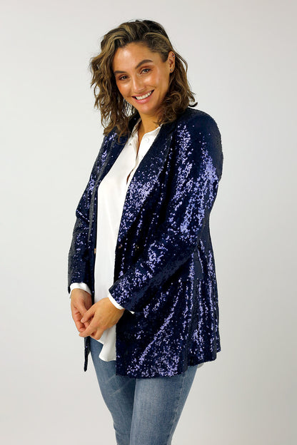 Blue Sequin Blazer - SALE
