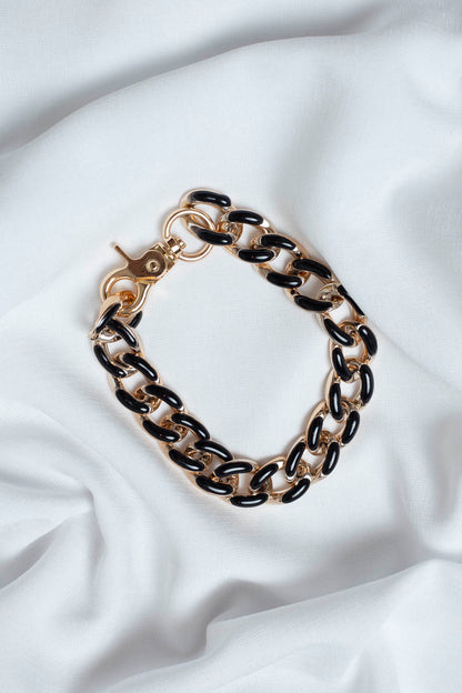 Black Gold Resin Anklet - 30 cms - FINAL SALE