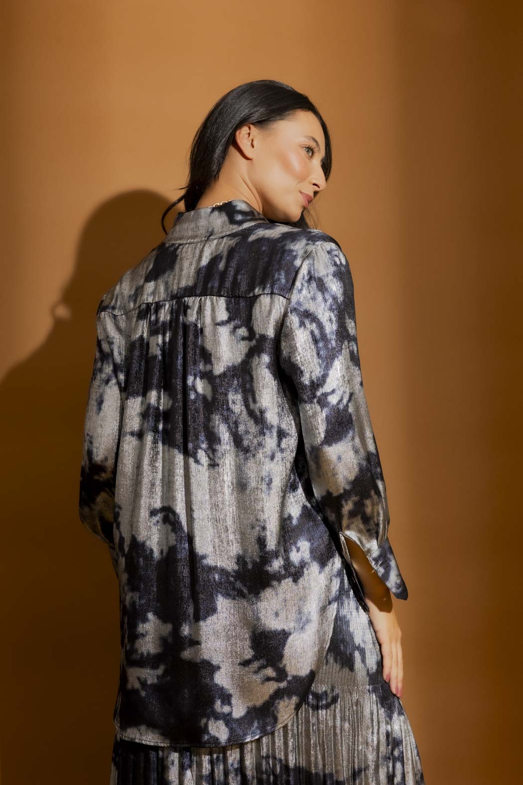 Blue/Silver Cargo Blogger Shirt