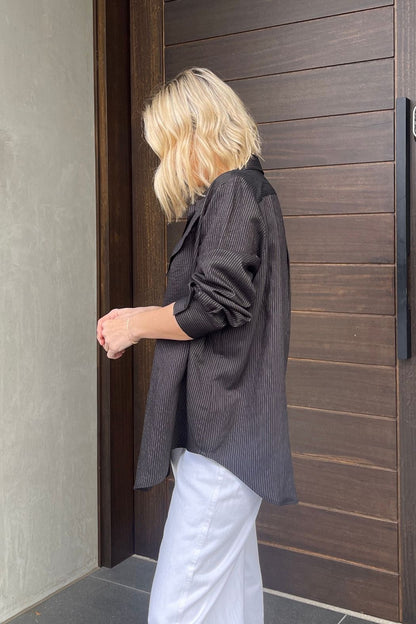 Black Angle Pocket Shirt