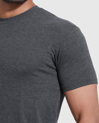 Charcoal Heather Gray Classic Crew Neck