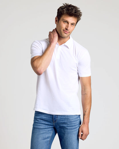 All White Classic Polo 10-Pack