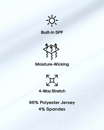 White Active Crew Neck Tee