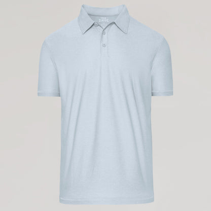 Heather Light Gray Active Polo