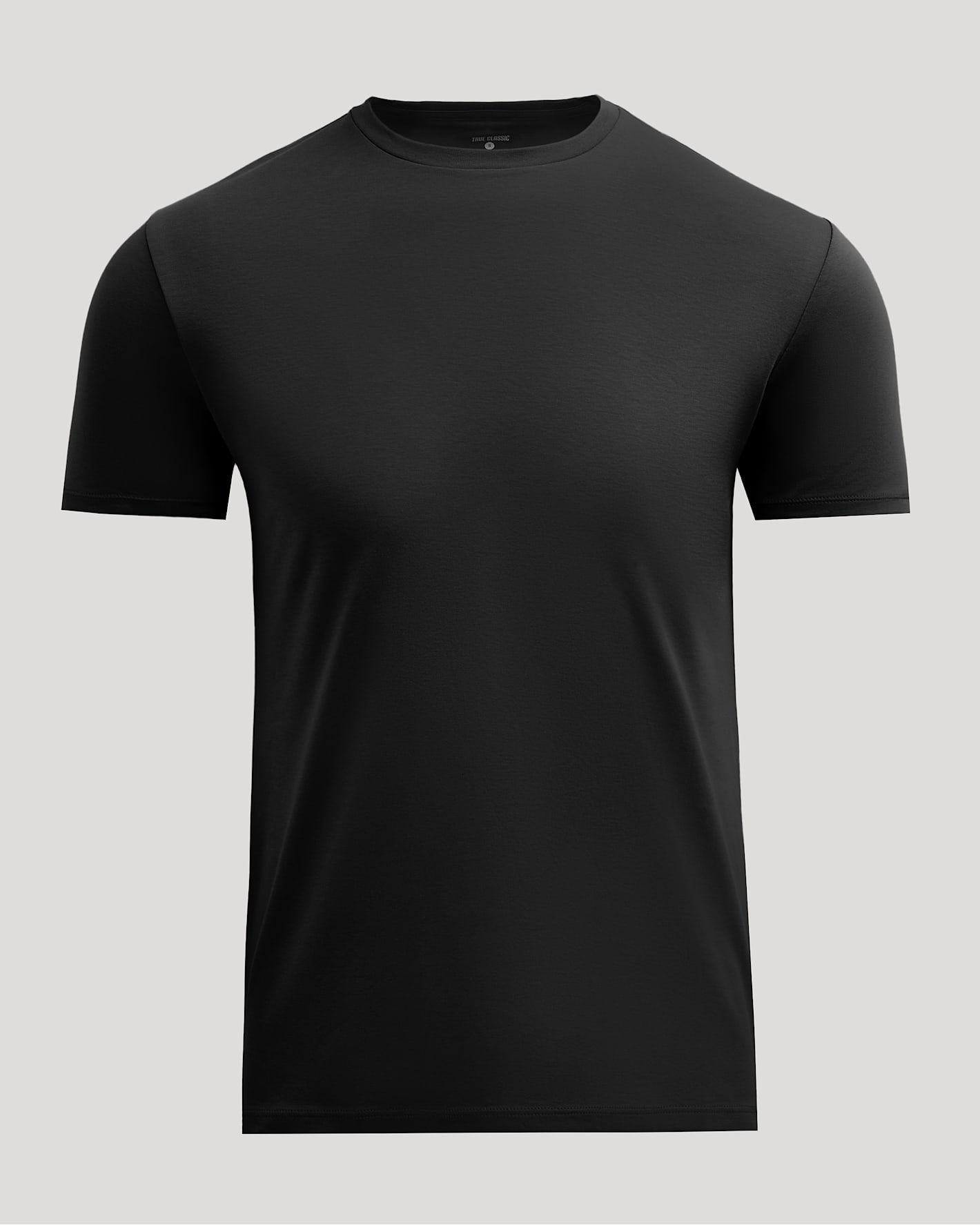 Black Pima Cotton Blend Crew