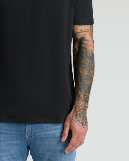 All Black Pima Cotton Blend Crew 7-Pack