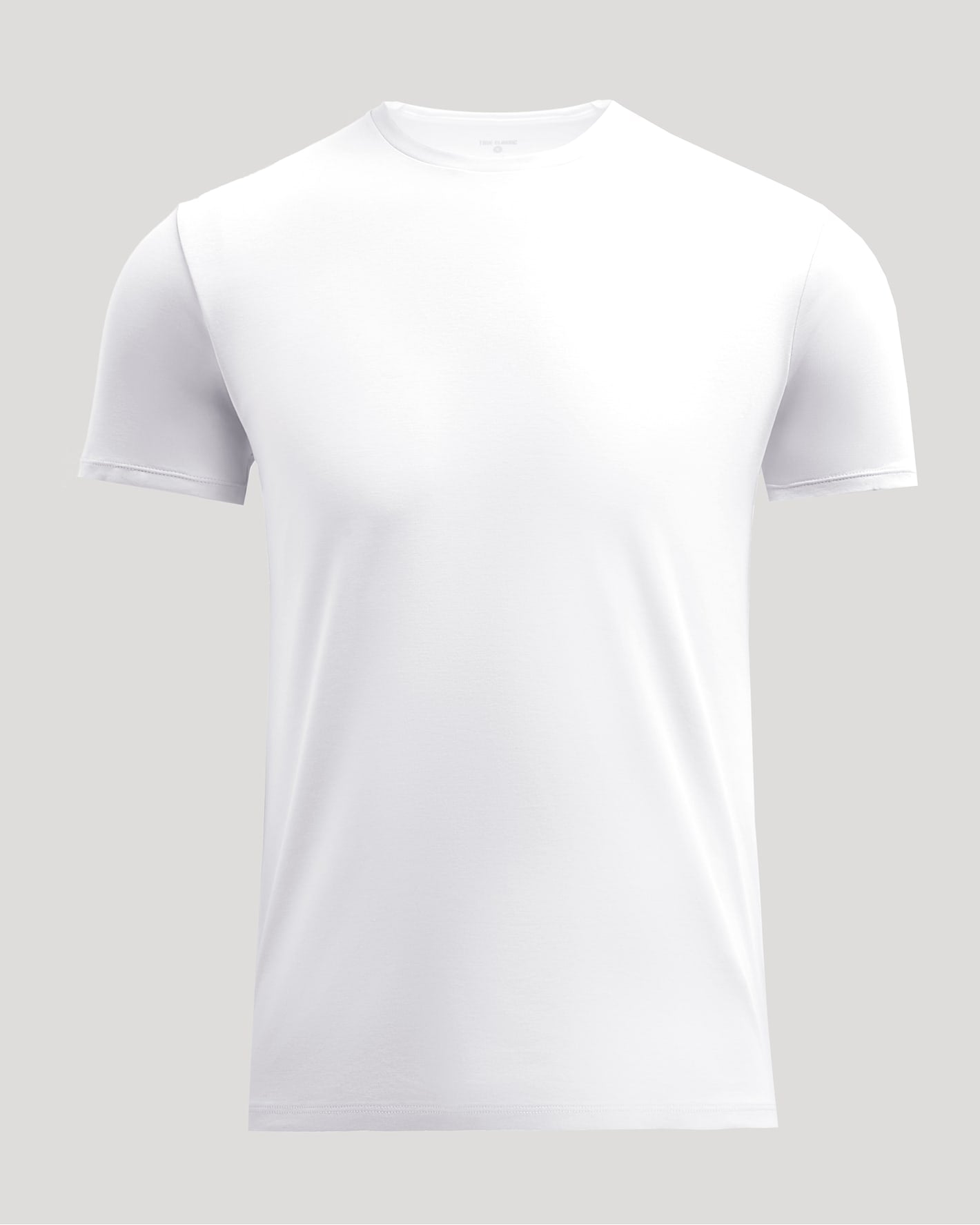 White Pima Cotton Blend Crew