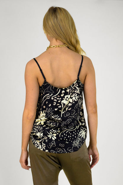 Black White Silky Lace Cami - Final Sale