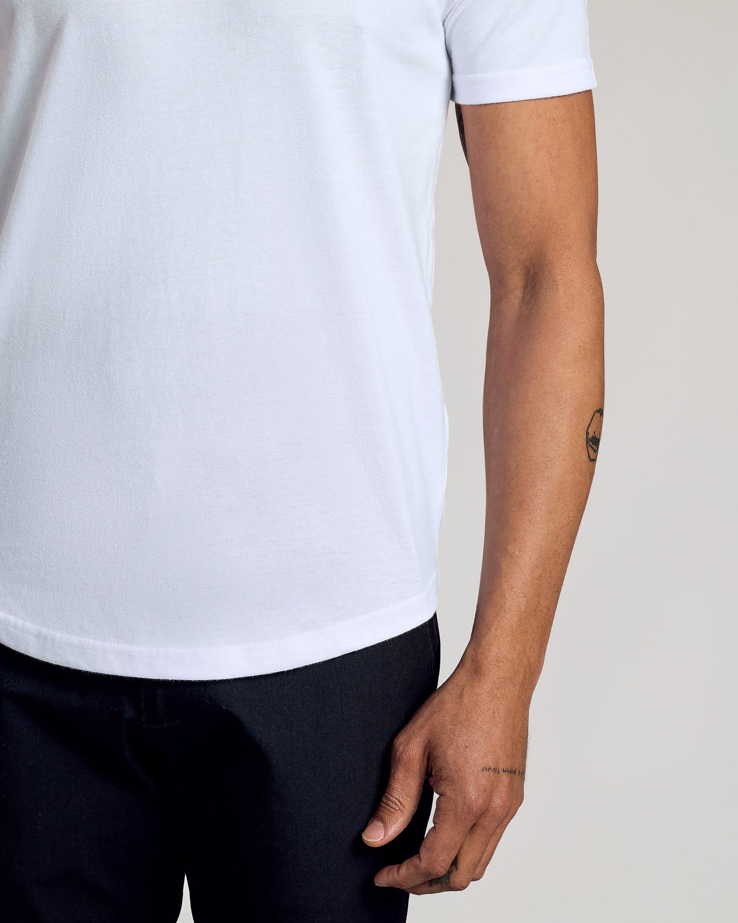 White Curved Hem Classic Crew Neck 3-Pack