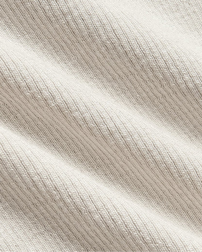 Womens Oatmeal Ribbed 3/4 Sleeve Scoop Neck Tee 3-Pack