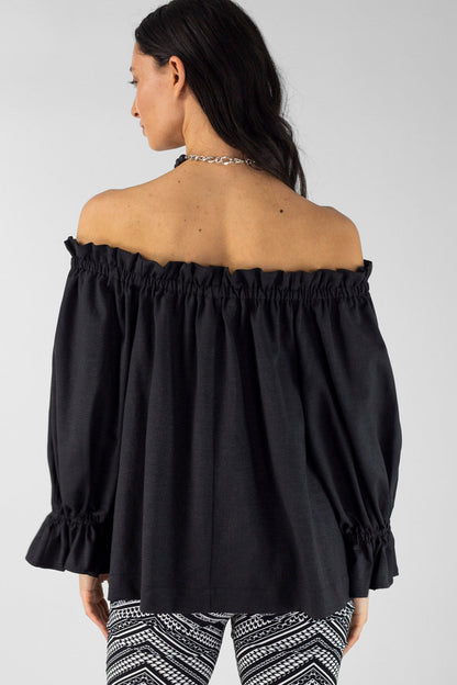 Black Shimmer Top - FINAL SALE