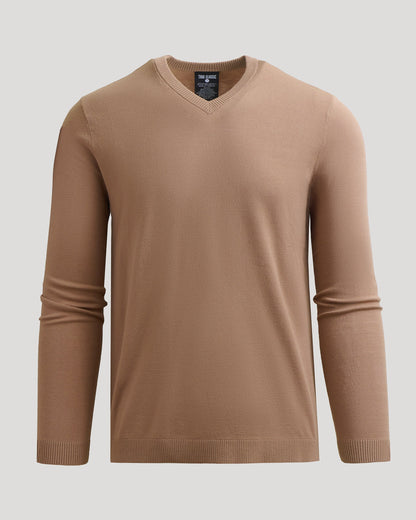 Truffle Dressy V-Neck Sweater