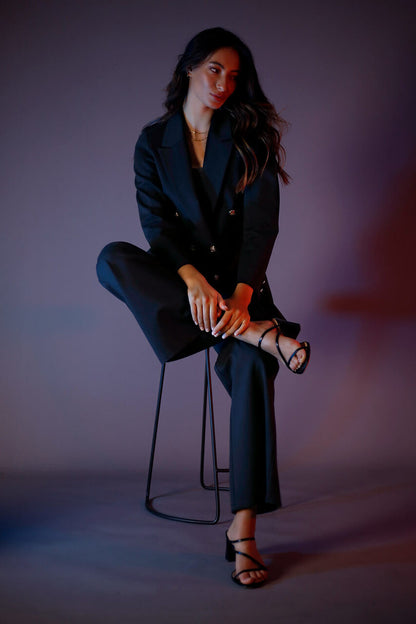 Black Plain Ponte Blazer - SALE