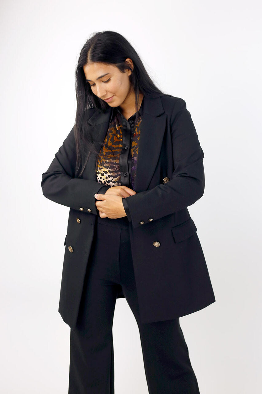 Black Plain Ponte Blazer - SALE