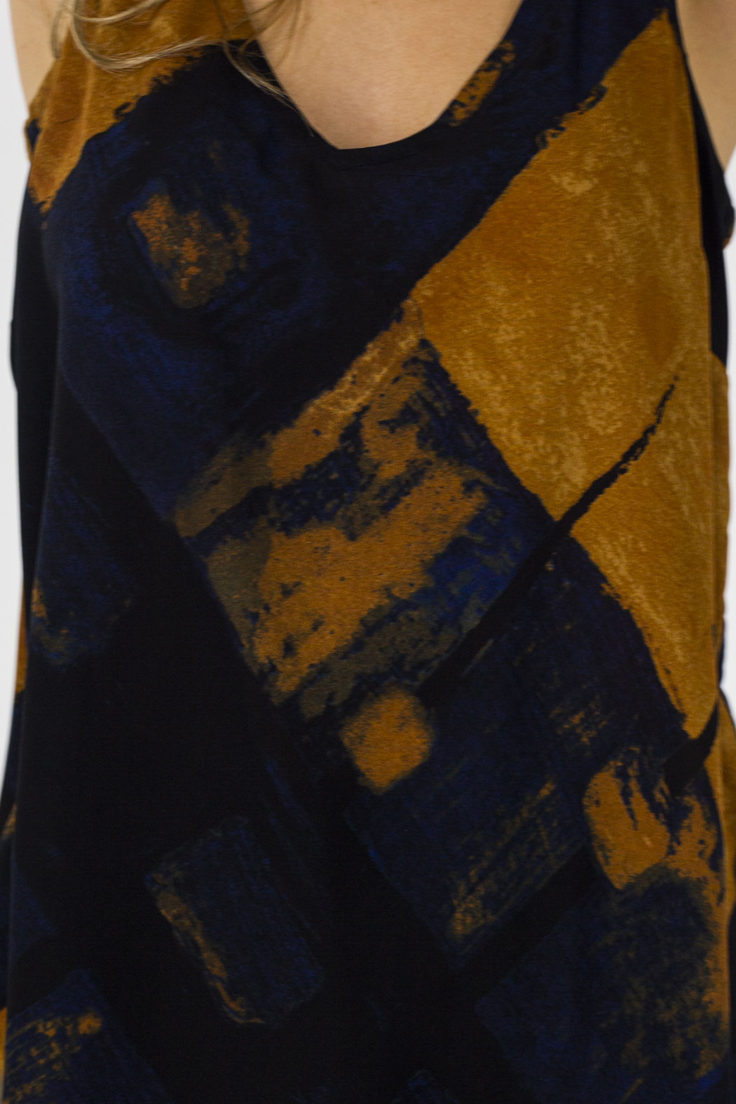Blue Tan Chiffon Effortless Cami - Final Sale