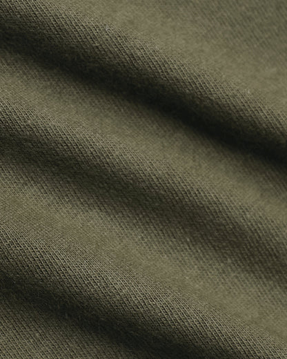 Military Green Classic Long Sleeve Crew Neck