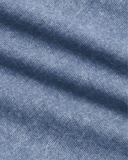 Dark Heather Vintage Navy Classic Long Sleeve Henley
