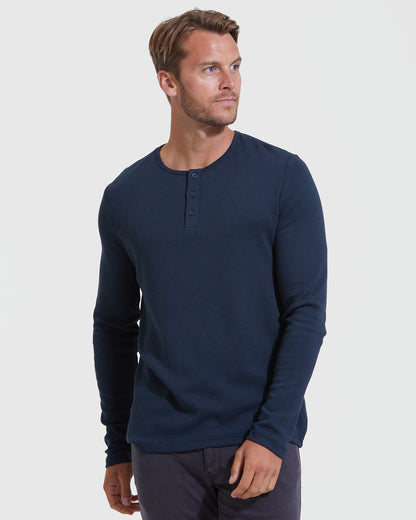 The Standard Waffle Long Sleeve Henley 3-Pack