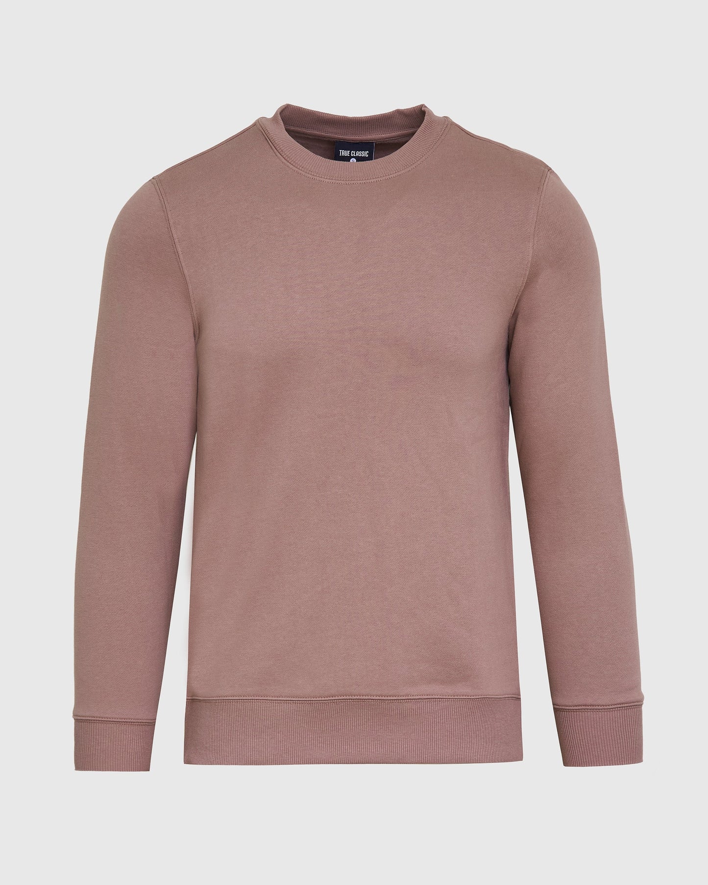 Slate Mauve Fleece French Terry Pullover Crew Neck Sweatshirt