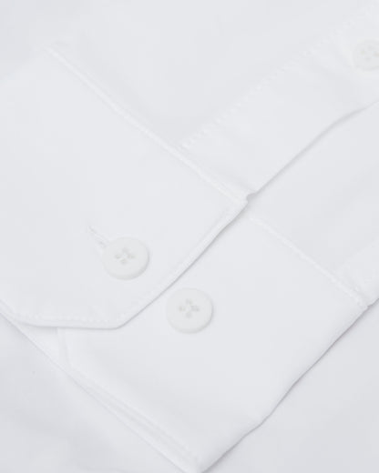 White Commuter Long Sleeve Shirt